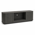 Szafka RTV z MDF i okleiną dębową, Antracyt 200x45x55 cm