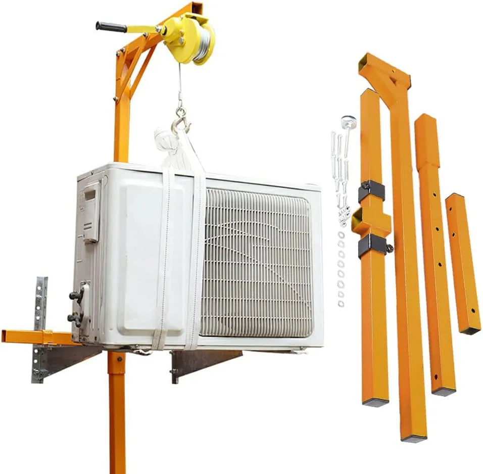 Mobiele airconditioner met RVS en voor veilig optillen, Krachtige airconditioning-montageset met buitenkraan