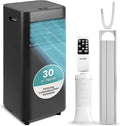SereneLife, Mobiele airconditioner en Ventilator, 9000 BTU, geluidsarm met Afstandsbediening en Raamkit voor Thuis en Kantoor