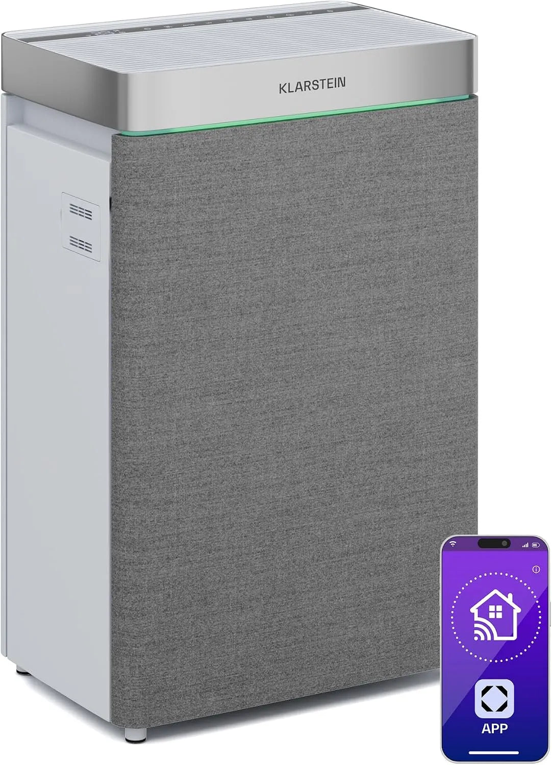 Luchtreiniger met 400 m3/h, 6,2L, 60 m2, WiFi, 1000 ml, aanraakbediening, timer en HEPA-filter