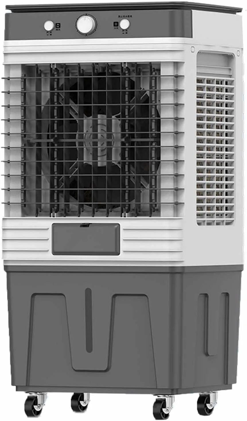 Mobiele airconditioner en Luchtkoeler, 3 Snelheden, 50L Watertank, Draagbare Airconditioner, Mechanical model, 200 W Industriële Luchtkoeler Met 4