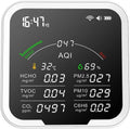 Luchtkwaliteitsmeter, HCHO/TVOC/CO2/PM2.5/PM10/AQI/, C6H6, 4.8Inch, Gasdetector