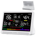 Luchtkwaliteitsmeter CO2-meter met 7 inch, 16-in-1, 12 uur, 3500 mAh, 8 uur, 2500 mAh en geluidsarme werking
