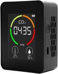 Luchtkwaliteitsmeter met 1200 mAh, zilver en compact ontwerp, JFDBGU Air Monitor