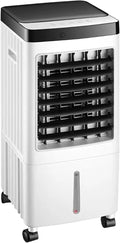 Luchtkoeler en Ventilator, 10L, 3-in-1, koeling kleine geluidsarm ventilator voor thuiskantoor verstelbaar 110v, 7-uurs timer
