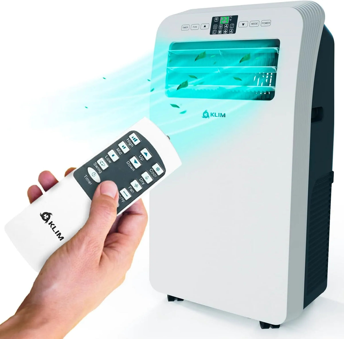 Mobiele airconditioner en Luchtontvochtiger, AC12000, krachtig en geluidsarm met 12.000 BTU, 3-in-1, ingebouwde luchtontvochtiger, ventilator