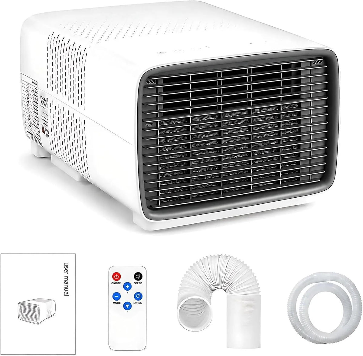 Mobiele airconditioner met 2700 BTU, 16-32 °C, 220V, 6°C, 5 m2, 45 dB, 12 uur en 280 W