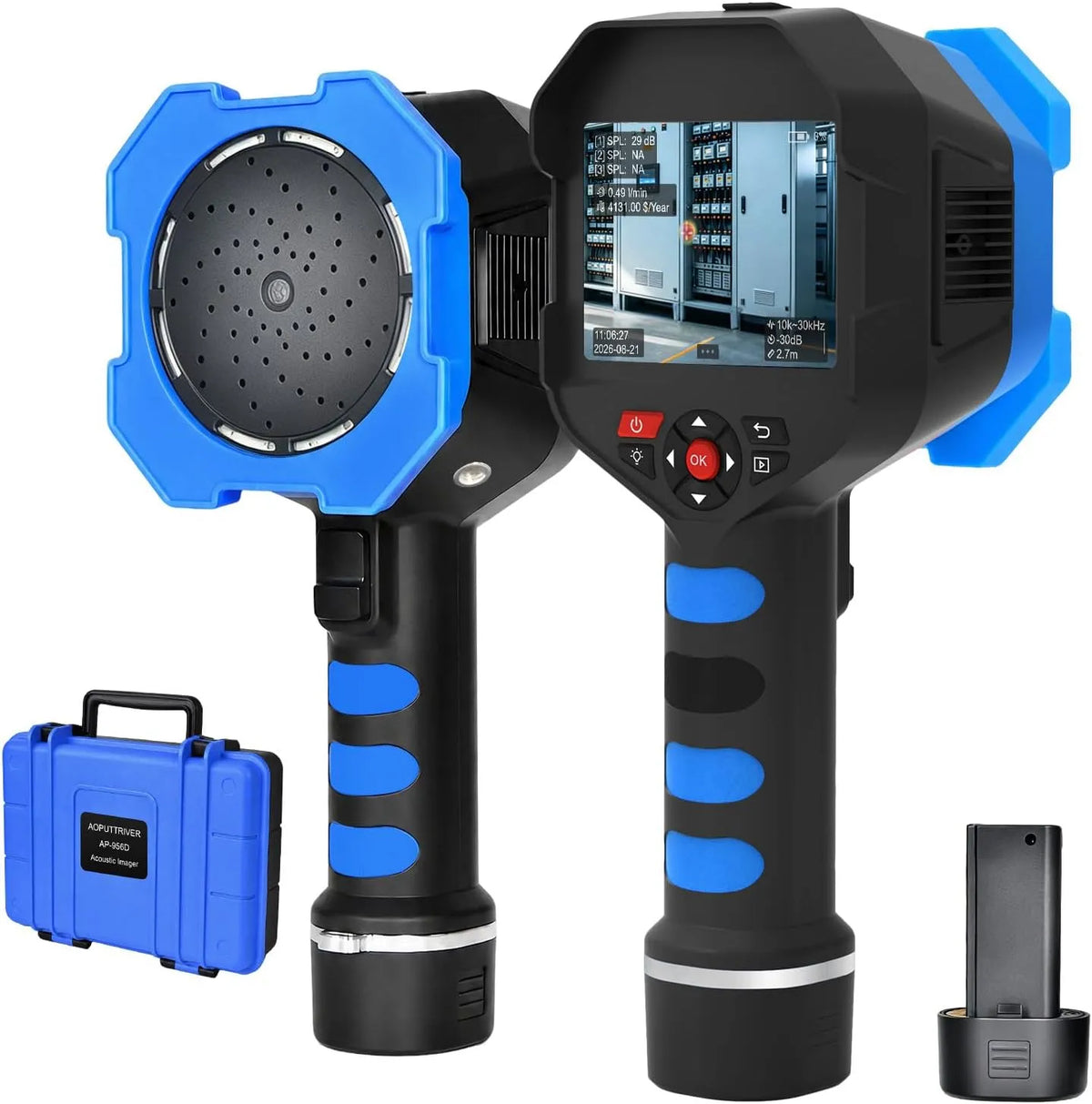 Camera, 956D handgeleid kHz-100, 2 kHz-100 kHz frequentiebereik: 50 m detectieafstand, 1200 W HD-camera, voor gaslek-test in industrie
