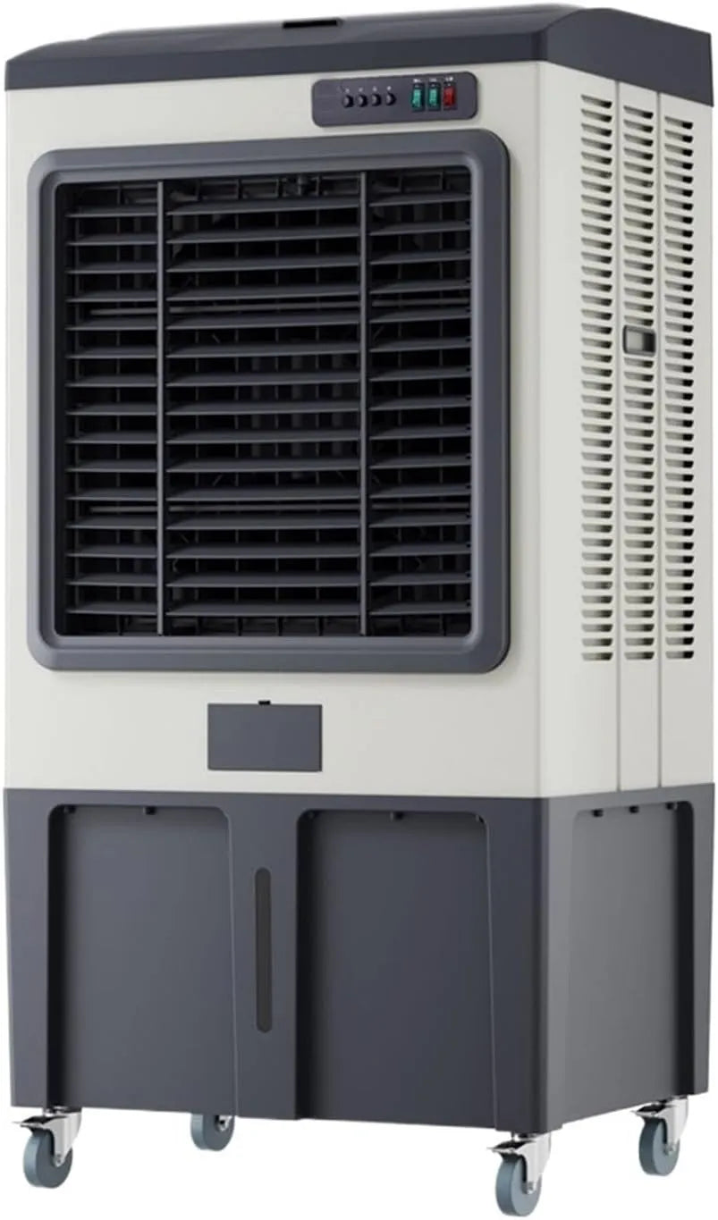 Ventilator, watergekoelde luchtventilator, Airconditioning ventilator Grote mobiele industriële koeler, op wielen, watergekoelde luchtventilator