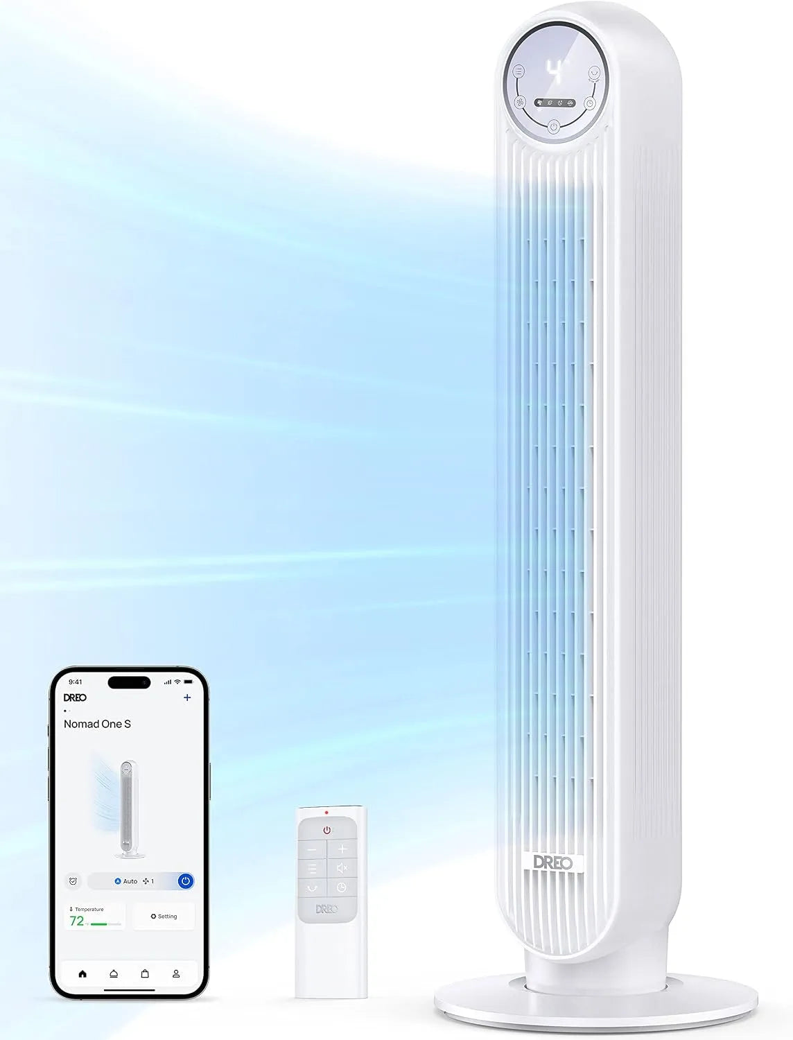 Ventilator, DREO DR-HTF007S, 4 snelheden, wifi, timer, 4 modi
