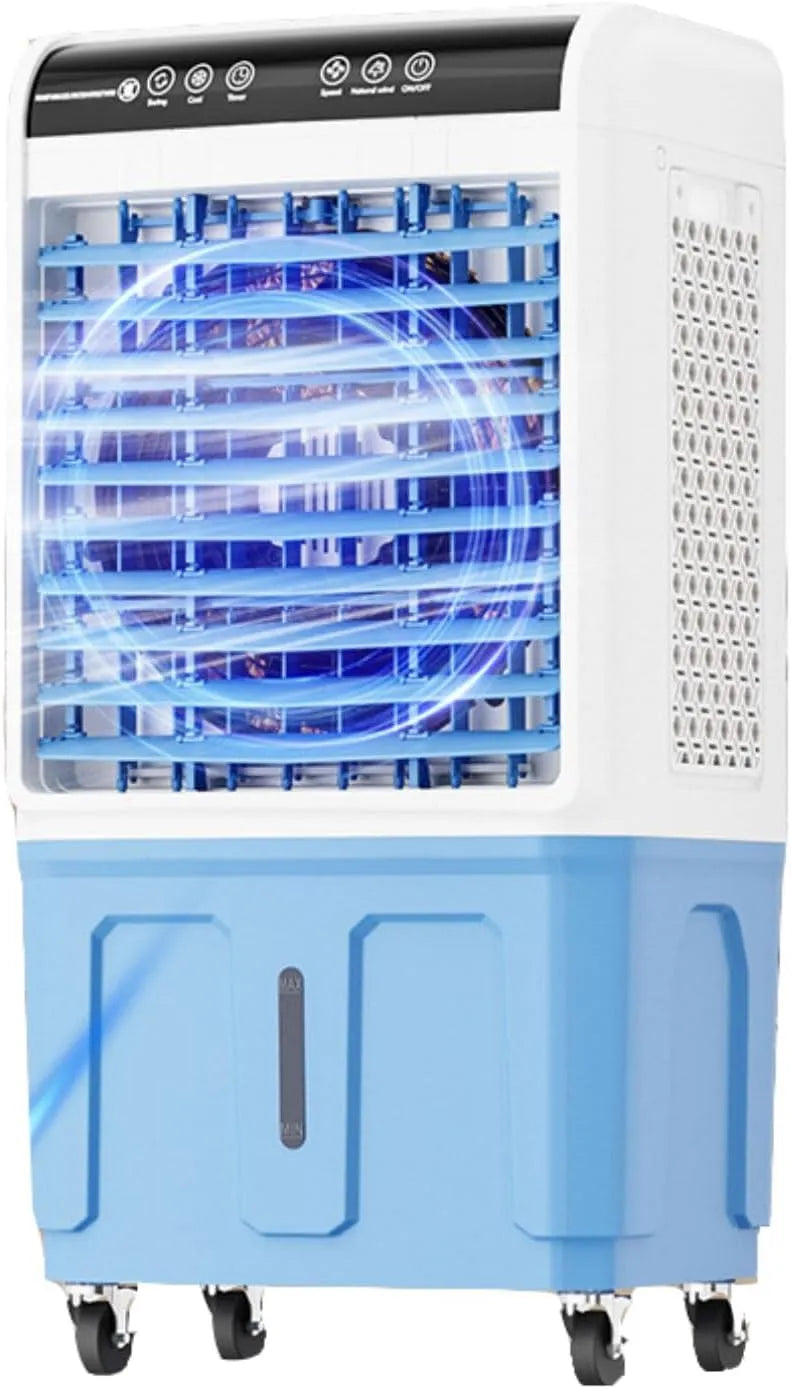 Mobiele airconditioner en Luchtkoeler, Draagbare luchtkoeler met 30 liter watertank, geluidsarm koeling 36 dB, geen slang nodig voor kamer, camping