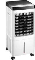 Luchtkoeler en Ventilator, 7-uurs timer, 3-in-1 kamerkoeler met 10L watertankcapaciteit & 3-snelheidsinstellingen, koeling kleine geluidsarm
