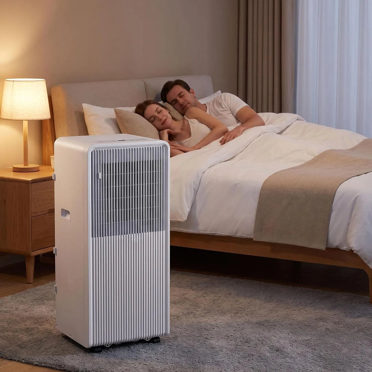 Mobiele airconditioner, 12000 BTU, 24-uurs timer, raamkit, 3 koelmodi, koelt ruimtes tot 550 m2., voor thuis en op kantoor, 12000 BTU