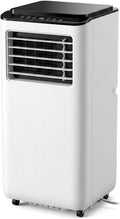 Mobiele airconditioner, 2 snelheden, 24-uurs timer, 120° oscillatie, Draagbare airconditioner met afstandsbediening, inlaatkit, energiezuinige