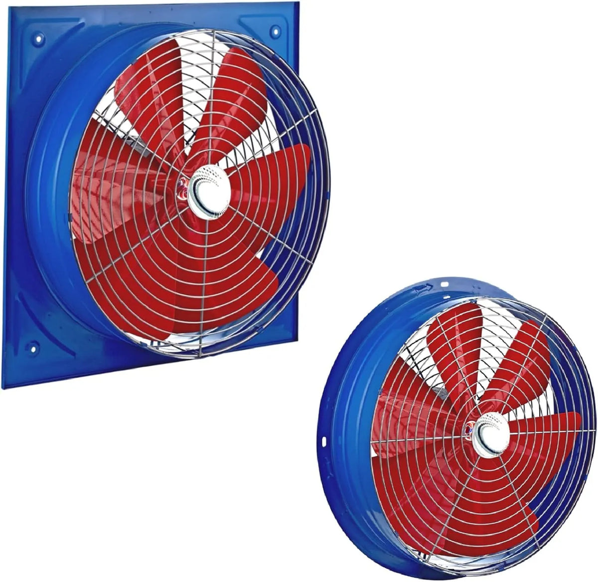Ventilator, 350 mm, 400 mm, 450 mm, 500 mm, 550 mm, 600 mm, 300 mm hoekig, toevoerlucht afzuiging