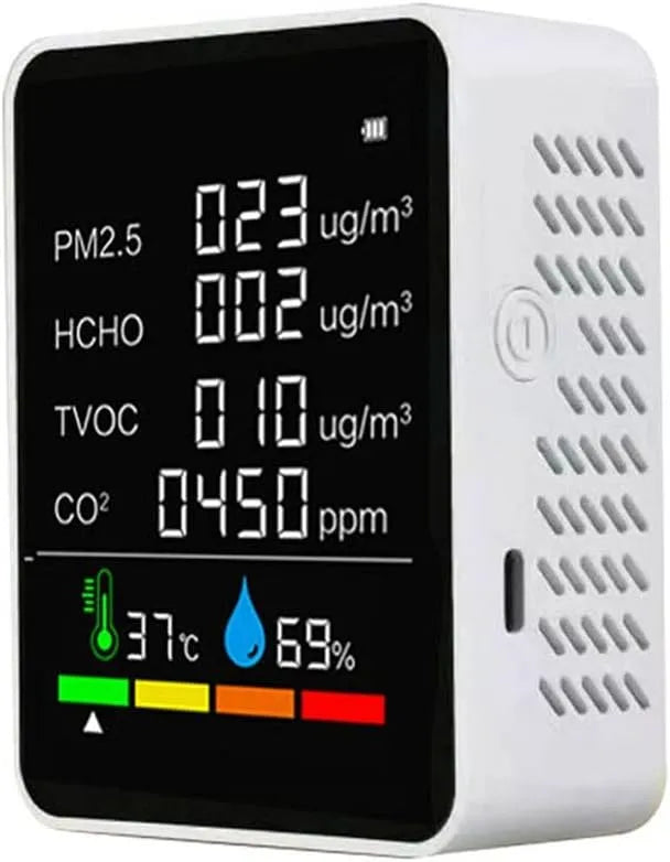 Luchtkwaliteitsmeter met mobiele uitvoering en compact ontwerp, Air Monitor