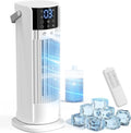 Mobiele airconditioner en Luchtkoeler, 4-in-1, 90° oscillatie, huis, zuiver wit, 700 ml luchtkoeler met 2 vernevelingsmodi, stormmodus en timer