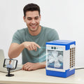 Luchtkoeler, USB oplaadbare mini-desktopventilator voor kantoor, bed en kleine ruimtes, geluidsarm verdampingskoeleenheid