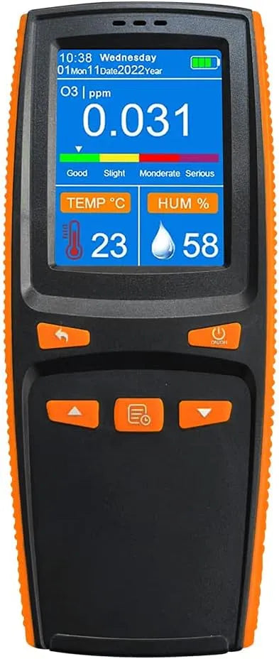 Ventilator O3 met 2000 mAh, USB en voor binnen en buiten, Draagbare Ozon Analyzer Multifunctionele O3 Ozon