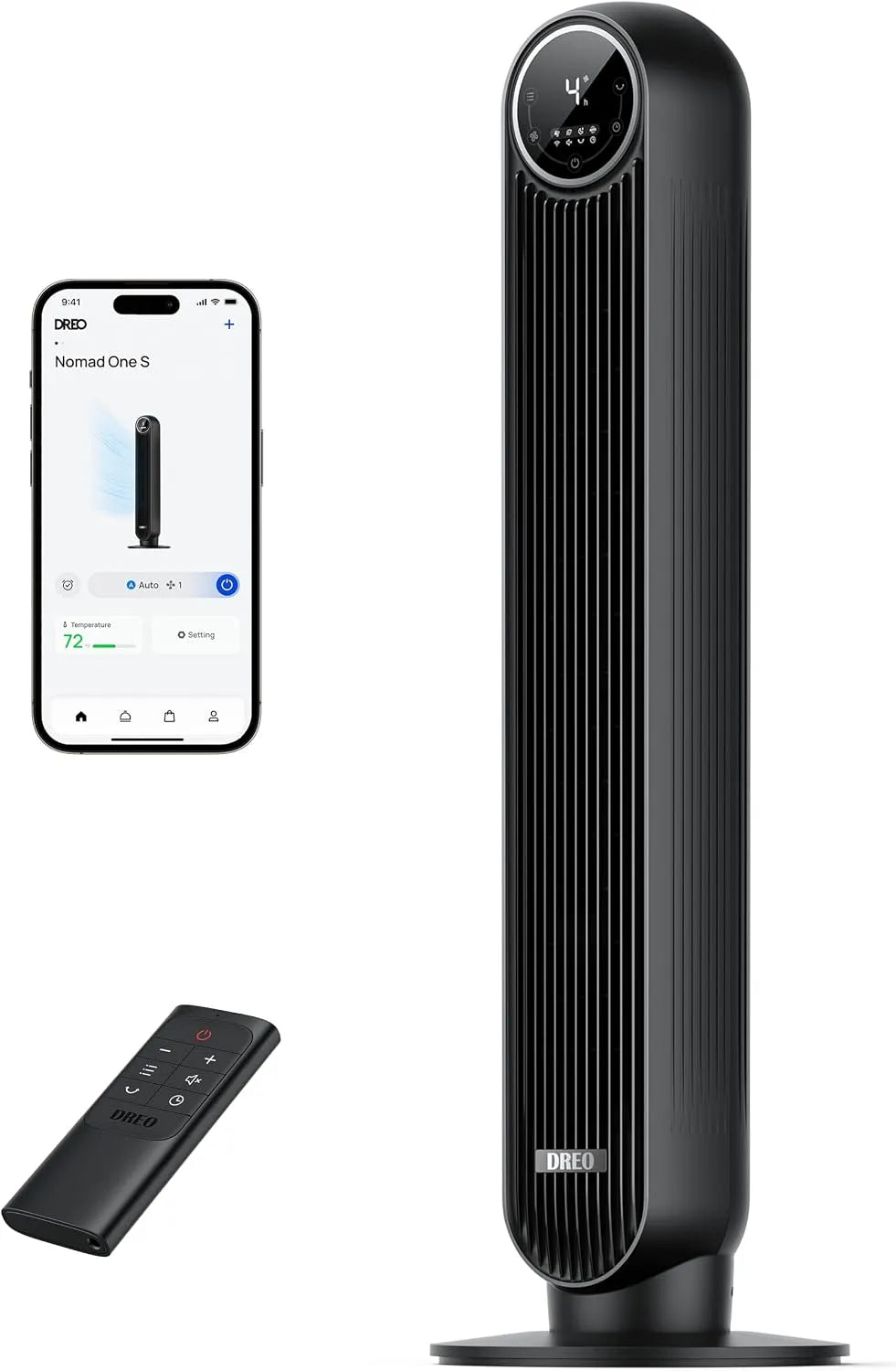 DREO Ventilator met 4 modi, 4 snelheden, 36 inch, 20 dB, 30 seconden, afstandsbediening, geluidsarme werking en oscillatiefunctie