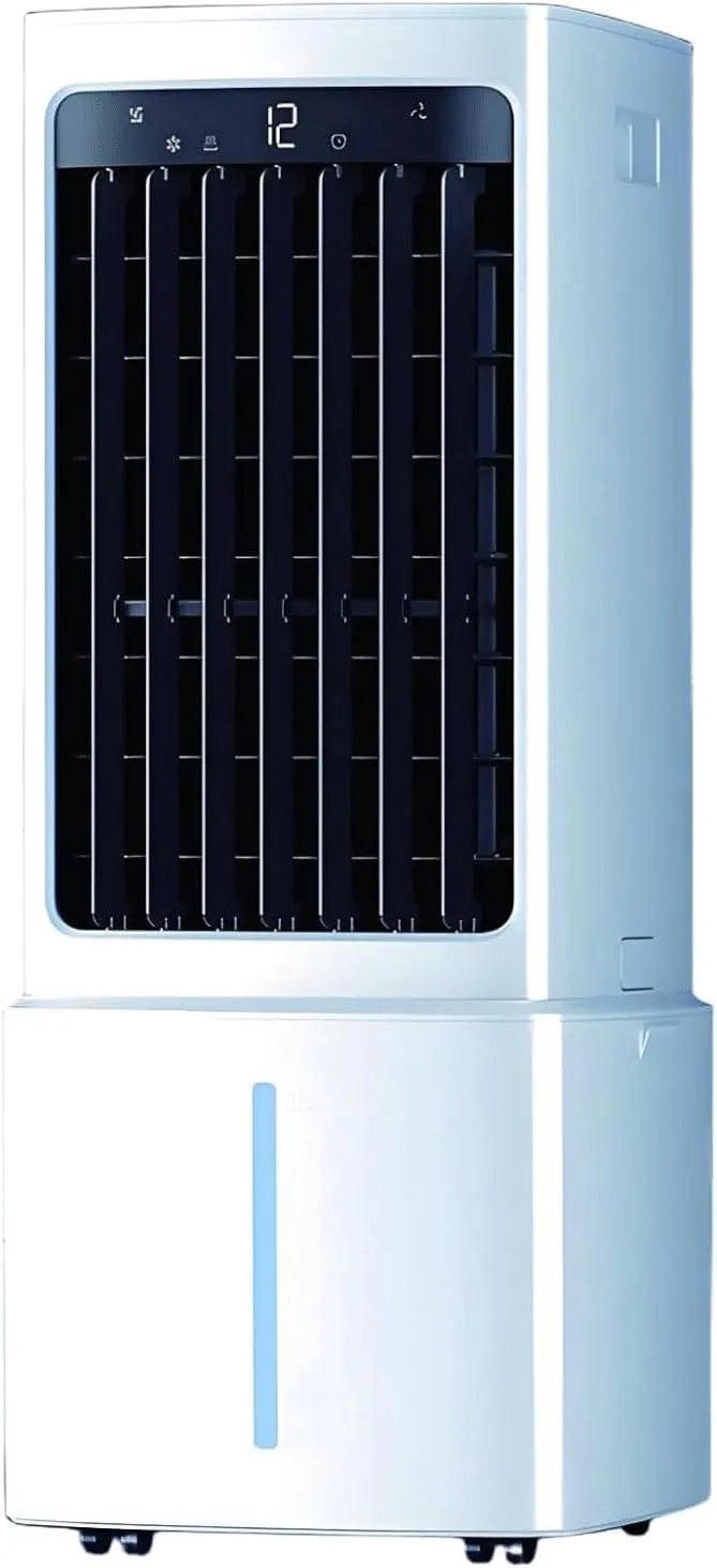 Luchtkoeler, 3 snelheden, 90° zwenking, ruimtebesparende koelventilator, 60 W energiezuinig, 35dB geluidsarm, airconditioning voor thuis