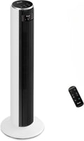 Ventilator, 20 dB, 4 modi, 7,9 m/s ventilator met DC-motor, 12 uur timer, 26 W, 12 snelheden, 90° oscillerende torenventilator met slaapmodus